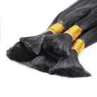 Stragiht 100% Raw Virgin  Human Hair Bundles - (No Weft) Bulk Hair / Silver Grey LINKTOWIG