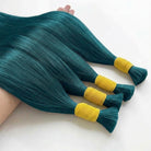Stragiht 100% Raw Virgin  Human Hair Bundles - (No Weft) Bulk Hair / Teal Green LINKTOWIG