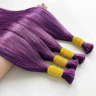 Stragiht 100% Raw Virgin  Human Hair Bundles - (No Weft) Bulk Hair / Violet Purple LINKTOWIG