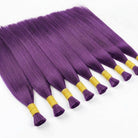Stragiht 100% Raw Virgin  Human Hair Bundles - (No Weft) Bulk Hair / Violet Purple LINKTOWIG