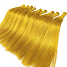 Stragiht 100% Raw Virgin  Human Hair Bundles - (No Weft) Bulk Hair / Yellow LINKTOWIG