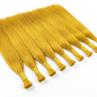 Stragiht 100% Raw Virgin  Human Hair Bundles - (No Weft) Bulk Hair / Yellow LINKTOWIG