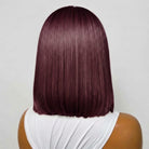 Straight Bob Side Part  HD Lace Front Wig 100% Virgin Human Hair / Burgundy LINKTOWIG