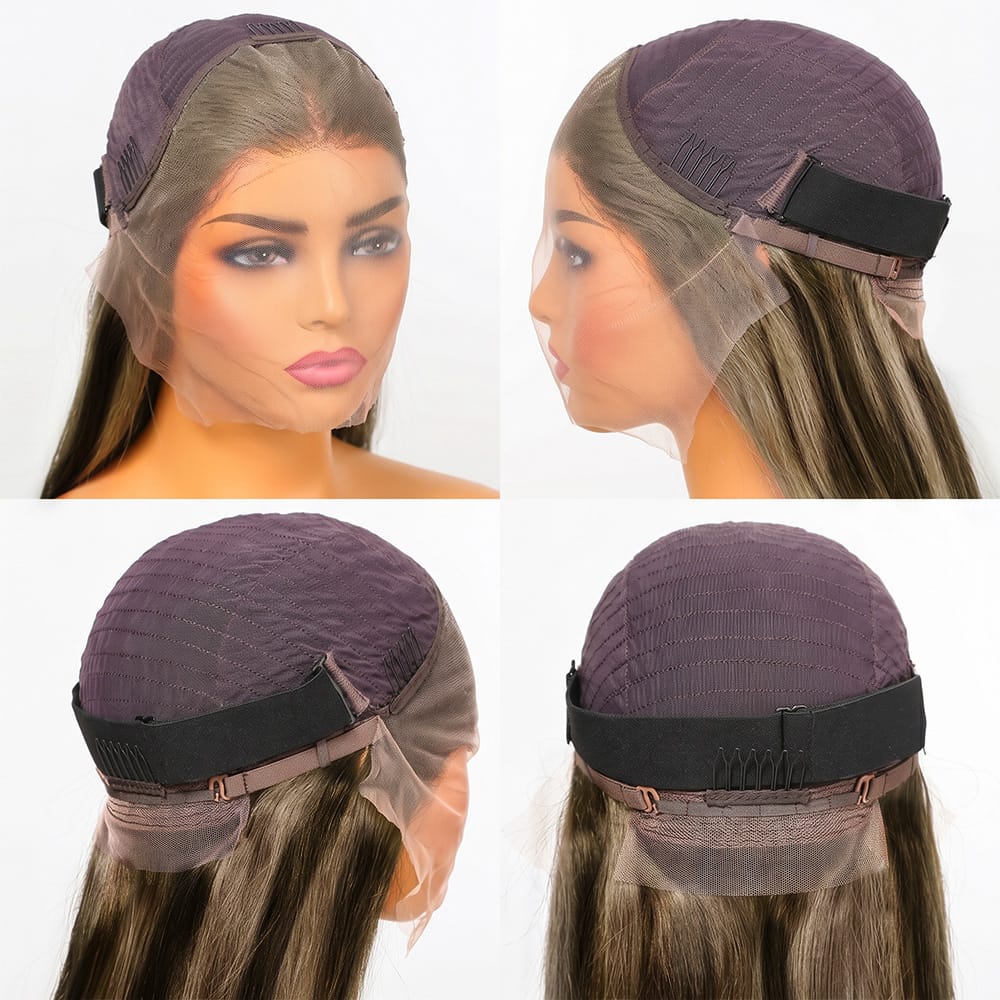 Straight Bob Side Part  HD Lace Front Wig 100% Virgin Human Hair / Chocolate Brown LINKTOWIG