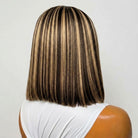 Straight Bob Side Part  HD Lace Front Wig 100% Virgin Human Hair / Chocolate Brown LINKTOWIG