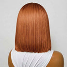 Straight Bob Side Part  HD Lace Front Wig 100% Virgin Human Hair / Copper Orange LINKTOWIG