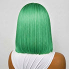 Straight Bob Side Part  HD Lace Front Wig 100% Virgin Human Hair / Dark Emerald Green LINKTOWIG