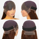 Straight Bob Side Part  HD Lace Front Wig 100% Virgin Human Hair / Espresso Brown LINKTOWIG