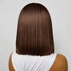 Straight Bob Side Part  HD Lace Front Wig 100% Virgin Human Hair / Espresso Brown LINKTOWIG