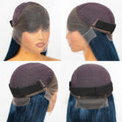 Straight Bob Side Part  HD Lace Front Wig 100% Virgin Human Hair / Midnight Blue LINKTOWIG