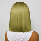 Straight Bob Side Part  HD Lace Front Wig 100% Virgin Human Hair / Olive Green Blonde LINKTOWIG