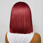 Straight Bob Side Part  HD Lace Front Wig 100% Virgin Human Hair / Ruby Red LINKTOWIG