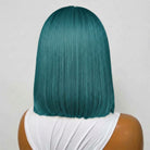 Straight Bob Side Part  HD Lace Front Wig 100% Virgin Human Hair / Teal Green LINKTOWIG