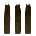 Straight Hair Bundles / Feather Hair Extensions — 100% Virgin Human Hair / aramel Balayage Highlights LINKTOWIG
