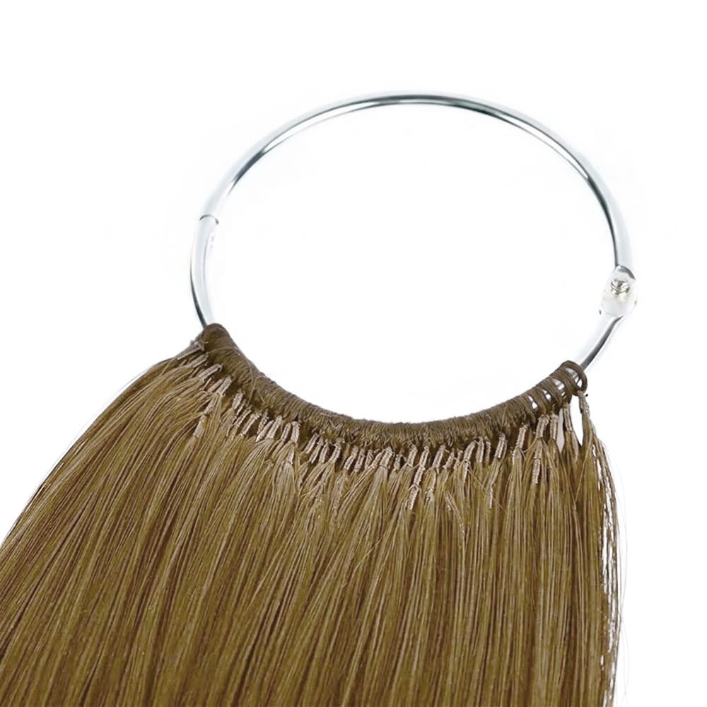 Straight Hair Bundles / Feather Hair Extensions — 100% Virgin Human Hair / Ash Brown LINKTOWIG