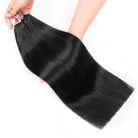 Straight Hair Bundles / Feather Hair Extensions — 100% Virgin Human Hair / Black LINKTOWIG