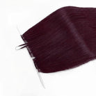 Straight Hair Bundles / Feather Hair Extensions — 100% Virgin Human Hair / Burgundy LINKTOWIG