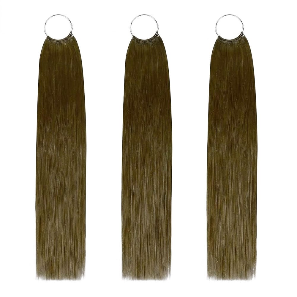 Straight Hair Bundles / Feather Hair Extensions — 100% Virgin Human Hair / Chocolate Brown LINKTOWIG