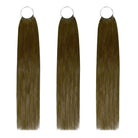 Straight Hair Bundles / Feather Hair Extensions — 100% Virgin Human Hair / Chocolate Brown LINKTOWIG