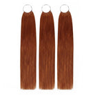 Straight Hair Bundles / Feather Hair Extensions — 100% Virgin Human Hair / Copper Orange LINKTOWIG