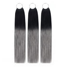 Straight Hair Bundles / Feather Hair Extensions — 100% Virgin Human Hair / Dark Roots LINKTOWIG