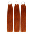 Straight Hair Bundles / Feather Hair Extensions — 100% Virgin Human Hair / Ginger Orange LINKTOWIG