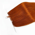 Straight Hair Bundles / Feather Hair Extensions — 100% Virgin Human Hair / Ginger Orange LINKTOWIG