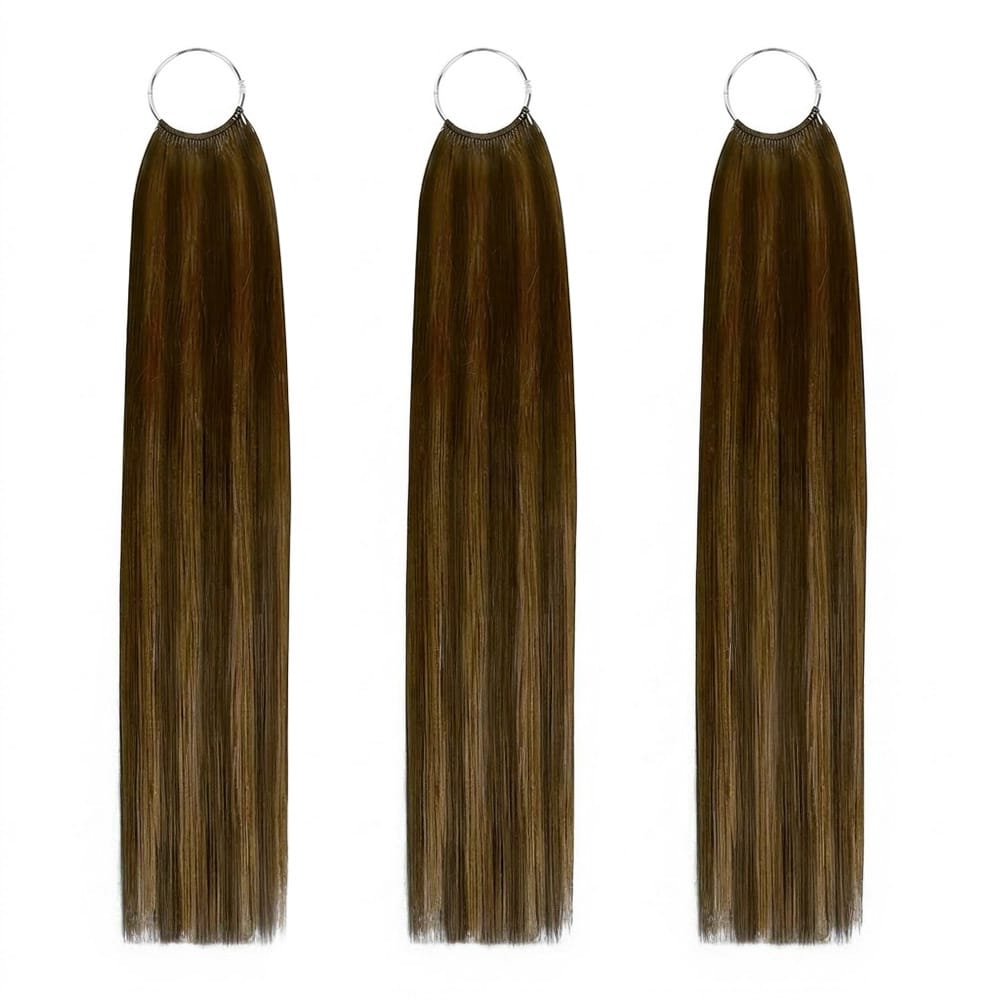Straight Hair Bundles / Feather Hair Extensions — 100% Virgin Human Hair / Honey Blonde Highlights LINKTOWIG