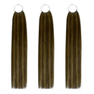Straight Hair Bundles / Feather Hair Extensions — 100% Virgin Human Hair / Honey Brown LINKTOWIG
