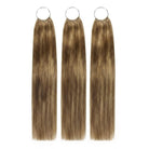 Straight Hair Bundles / Feather Hair Extensions — 100% Virgin Human Hair / Medium Chestnut Brown LINKTOWIG