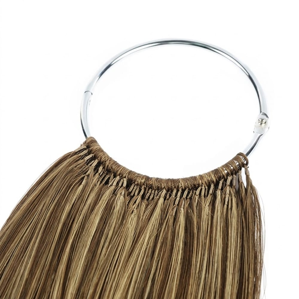 Straight Hair Bundles / Feather Hair Extensions — 100% Virgin Human Hair / Medium Chestnut Brown LINKTOWIG