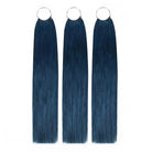 Straight Hair Bundles / Feather Hair Extensions — 100% Virgin Human Hair / Midnight Blue LINKTOWIG