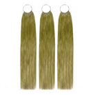 Straight Hair Bundles / Feather Hair Extensions — 100% Virgin Human Hair / Olive Green Blonde LINKTOWIG