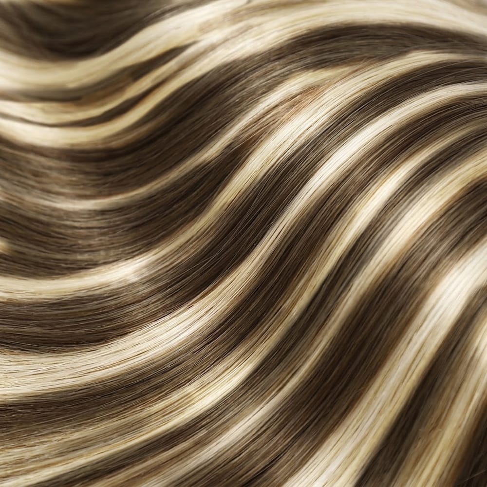 Straight Hair Bundles / Feather Hair Extensions — 100% Virgin Human Hair / Piano Highlight Silver Grey LINKTOWIG
