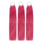 Straight Hair Bundles / Feather Hair Extensions — 100% Virgin Human Hair / pink LINKTOWIG