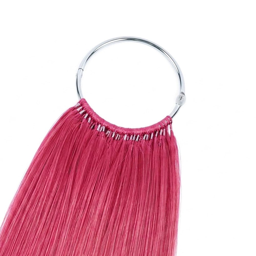 Straight Hair Bundles / Feather Hair Extensions — 100% Virgin Human Hair / pink LINKTOWIG