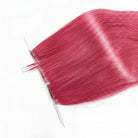 Straight Hair Bundles / Feather Hair Extensions — 100% Virgin Human Hair / pink LINKTOWIG