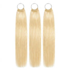 Straight Hair Bundles / Feather Hair Extensions — 100% Virgin Human Hair / Platinum Blonde LINKTOWIG