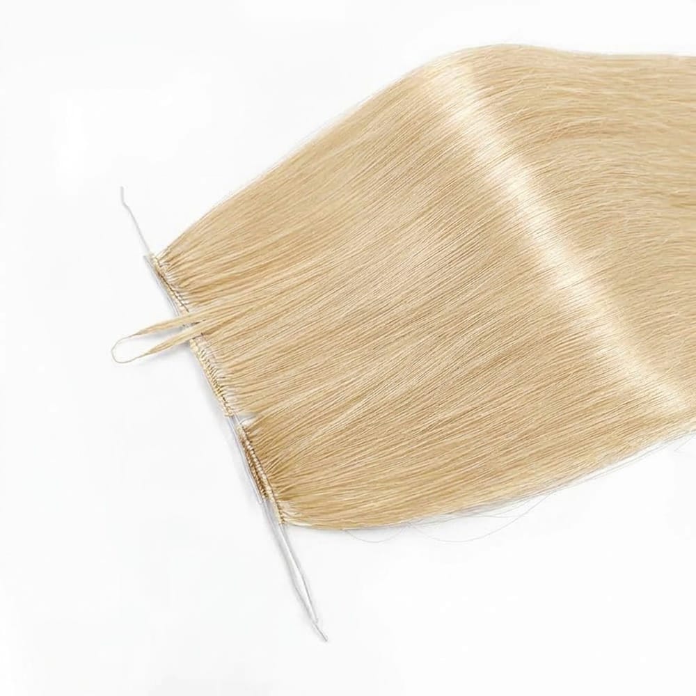 Straight Hair Bundles / Feather Hair Extensions — 100% Virgin Human Hair / Platinum Blonde LINKTOWIG