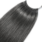 Straight Hair Bundles / Feather Hair Extensions — 100% Virgin Human Hair / Silver Grey LINKTOWIG