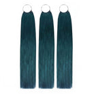 Straight Hair Bundles / Feather Hair Extensions — 100% Virgin Human Hair / Teal Green LINKTOWIG
