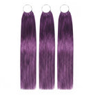 Straight Hair Bundles / Feather Hair Extensions — 100% Virgin Human Hair / Violet Purple LINKTOWIG