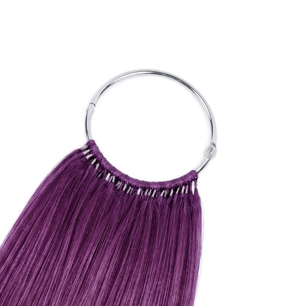 Straight Hair Bundles / Feather Hair Extensions — 100% Virgin Human Hair / Violet Purple LINKTOWIG
